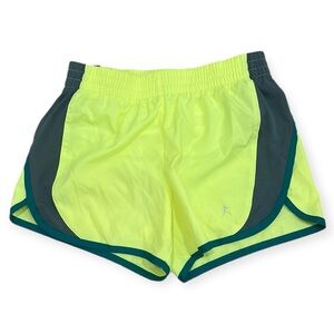 Danskin Now Athletic Shorts Neon Yellow Gray Women's XS